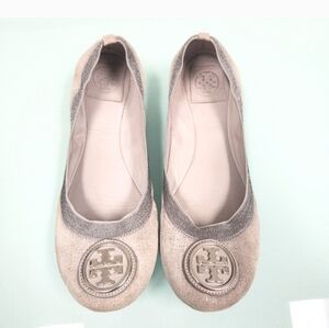 Tory Burch Light Gray Ballet Flats